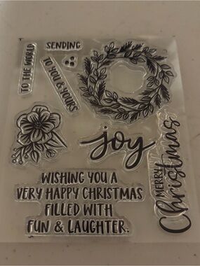 Christmas clear stamps. Arts and crafts. Looks new